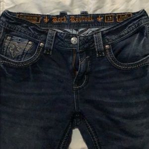Rock revival blue jeans